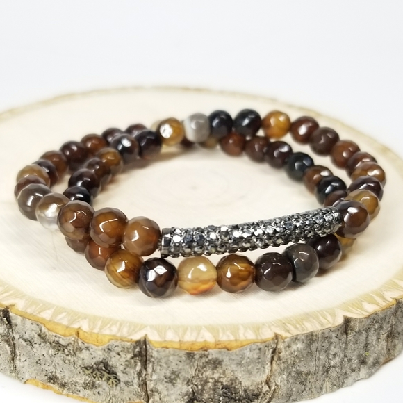 Jewelry - NEW Genuine Natural Stones Double bracelet Choker